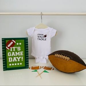 Crawl Walk Tackle Onesie